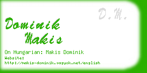 dominik makis business card